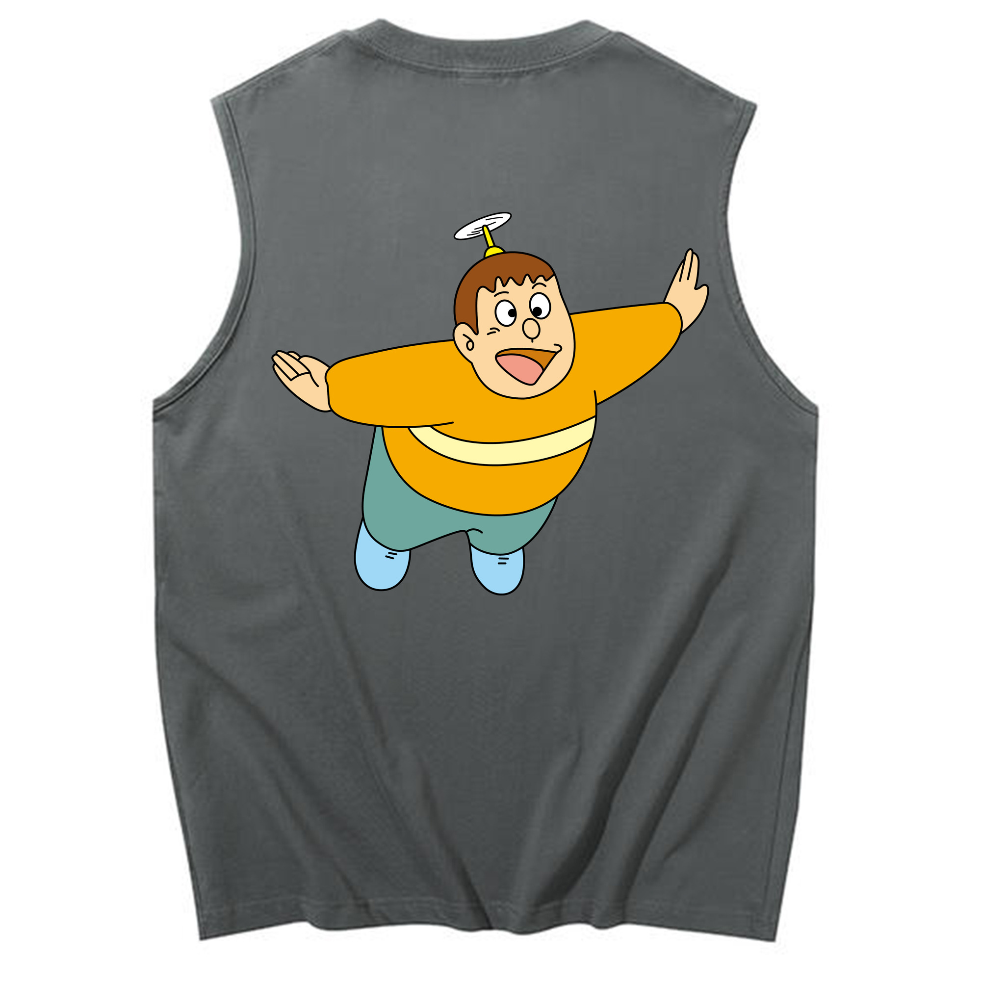 （画像用） ドラえもん 剛田武 Doraemon Gouta Takeshi コットン100％タンクトップ（背面プリント）